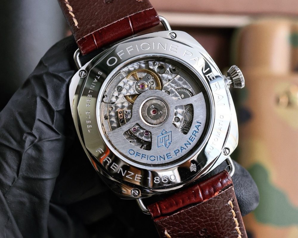 RADIOMIR 904l Stainless Steel Automatic Mechanical Watch Leather Strap Mens Watches 42MM PAM01026