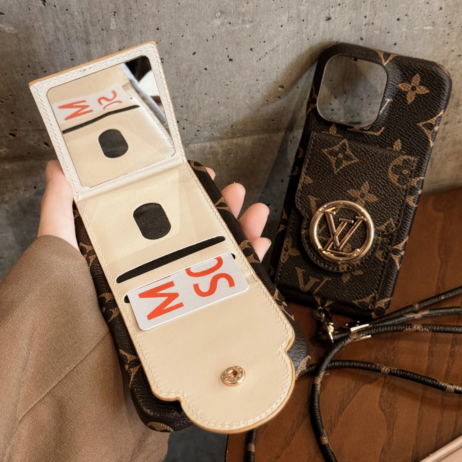 Luxury Card Holder Chain iPhone Case-s2 mysite