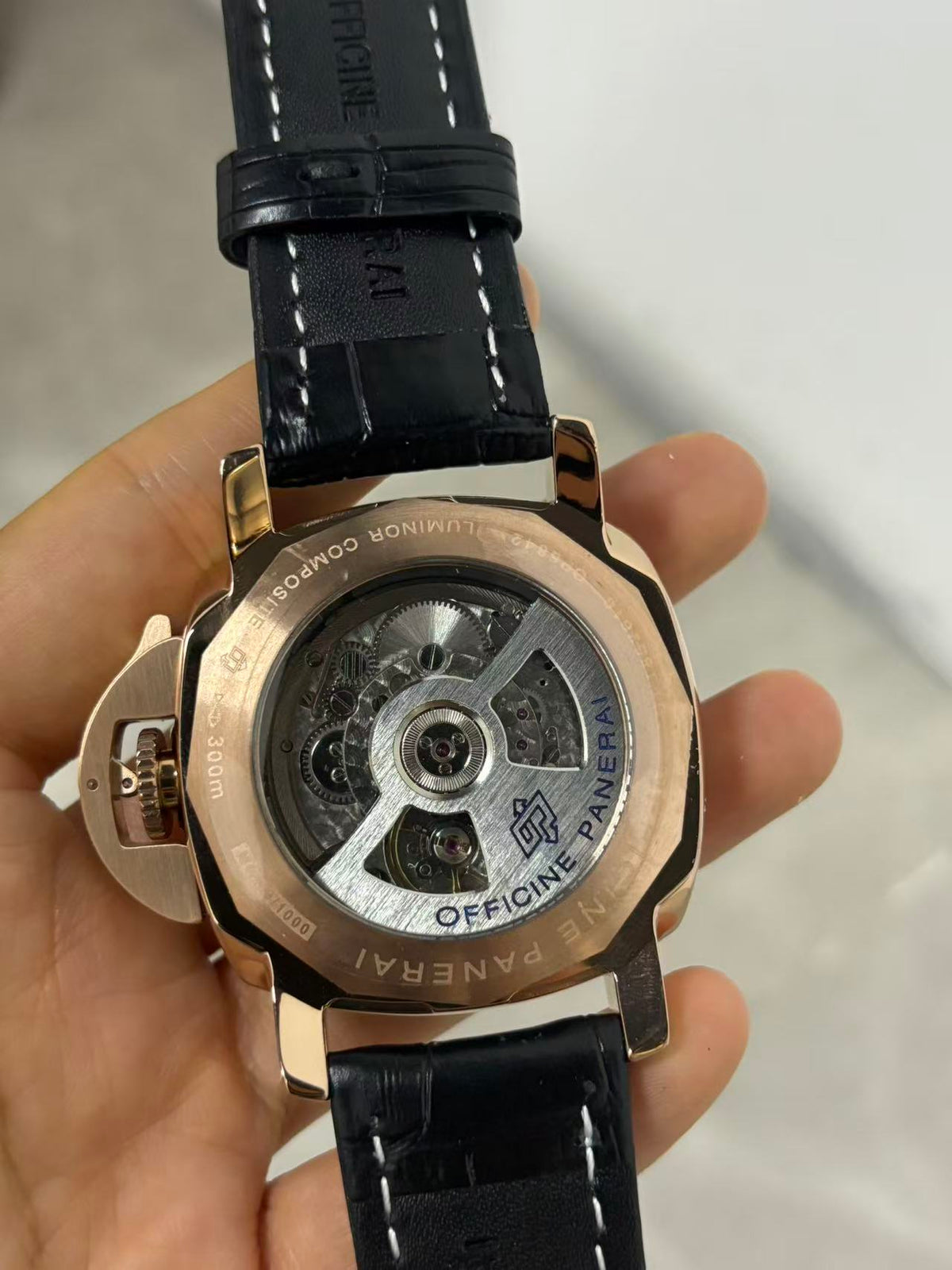 904l LUMINOR Stainless Steel Automatic Mechanical Watch Leather Strap Mens Watches 45MM