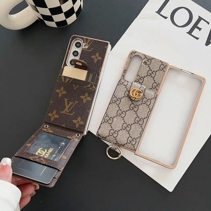 LUXURY ELECTROPLATING MONOGRAM CARD HOLDER CROSSBODY SAMSUNG Z FOLD CASE-1 mysite