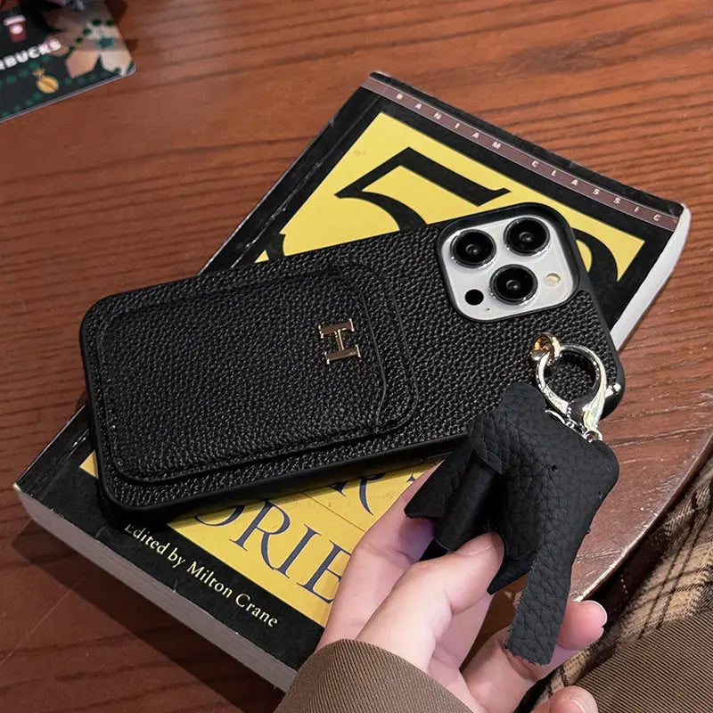 H Card Holder Leather Pendant iPhone Case-s2 mysite