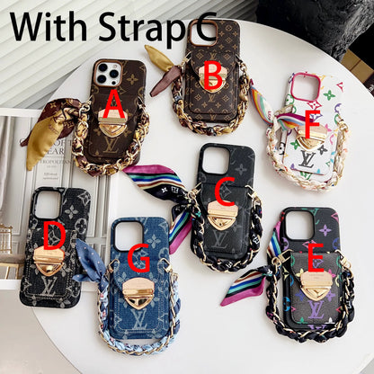Luxury Crossbody iPhone Case with Card Pocket & Detachable Strap-s2 mysite