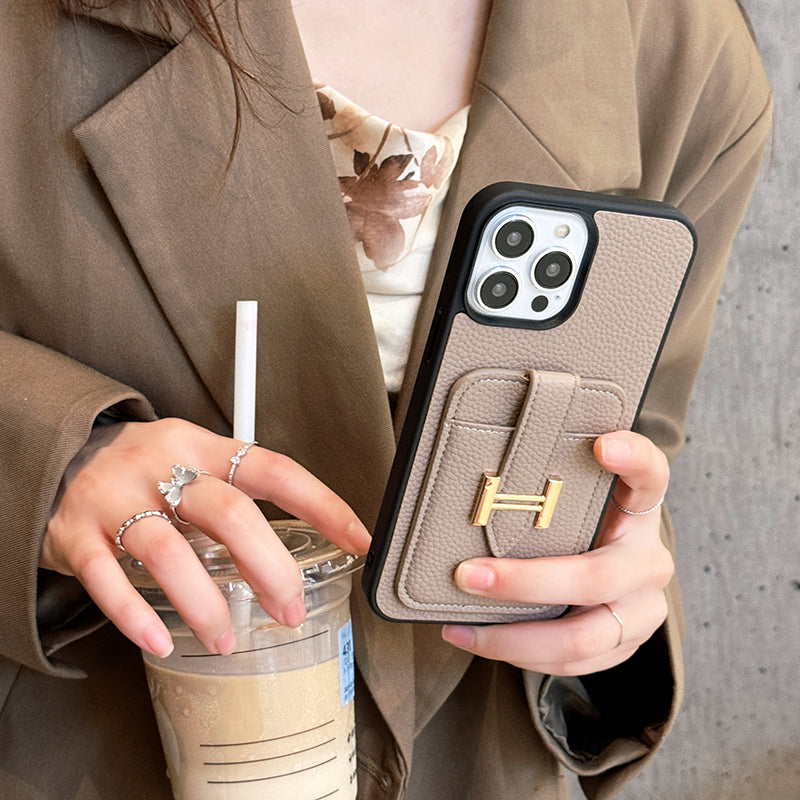 H Card Holder Leather iPhone Case mysite