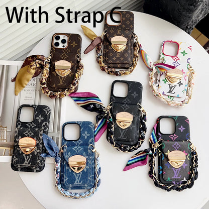 Luxury Crossbody iPhone Case with Card Pocket & Detachable Strap-s2 mysite