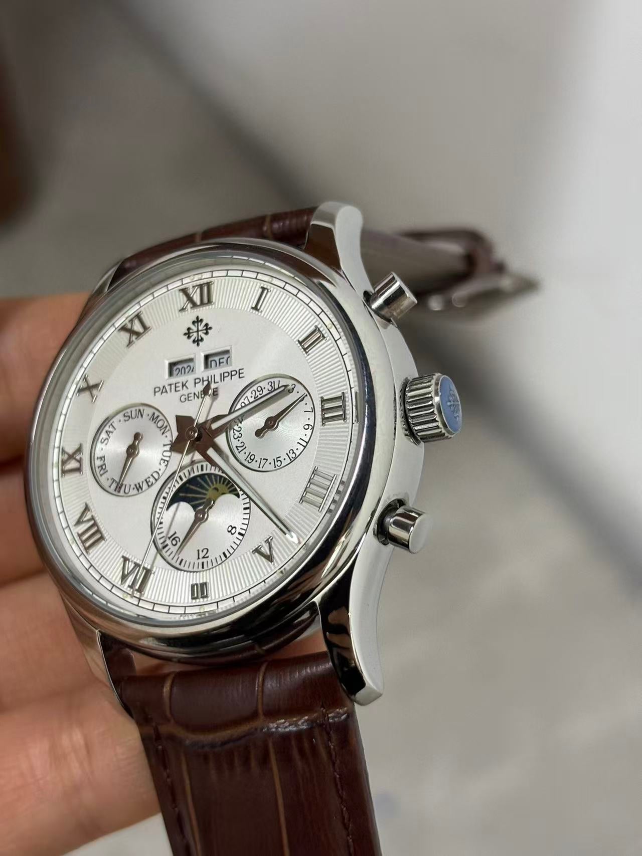 Replica Moon Phase Stainless Steel Automatic Mechanical Watch 40mm