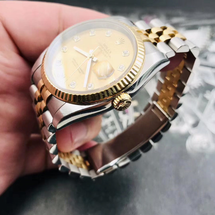 Automatic Watch for Men Replica DateJust Gold Black Dial 40mm R061201