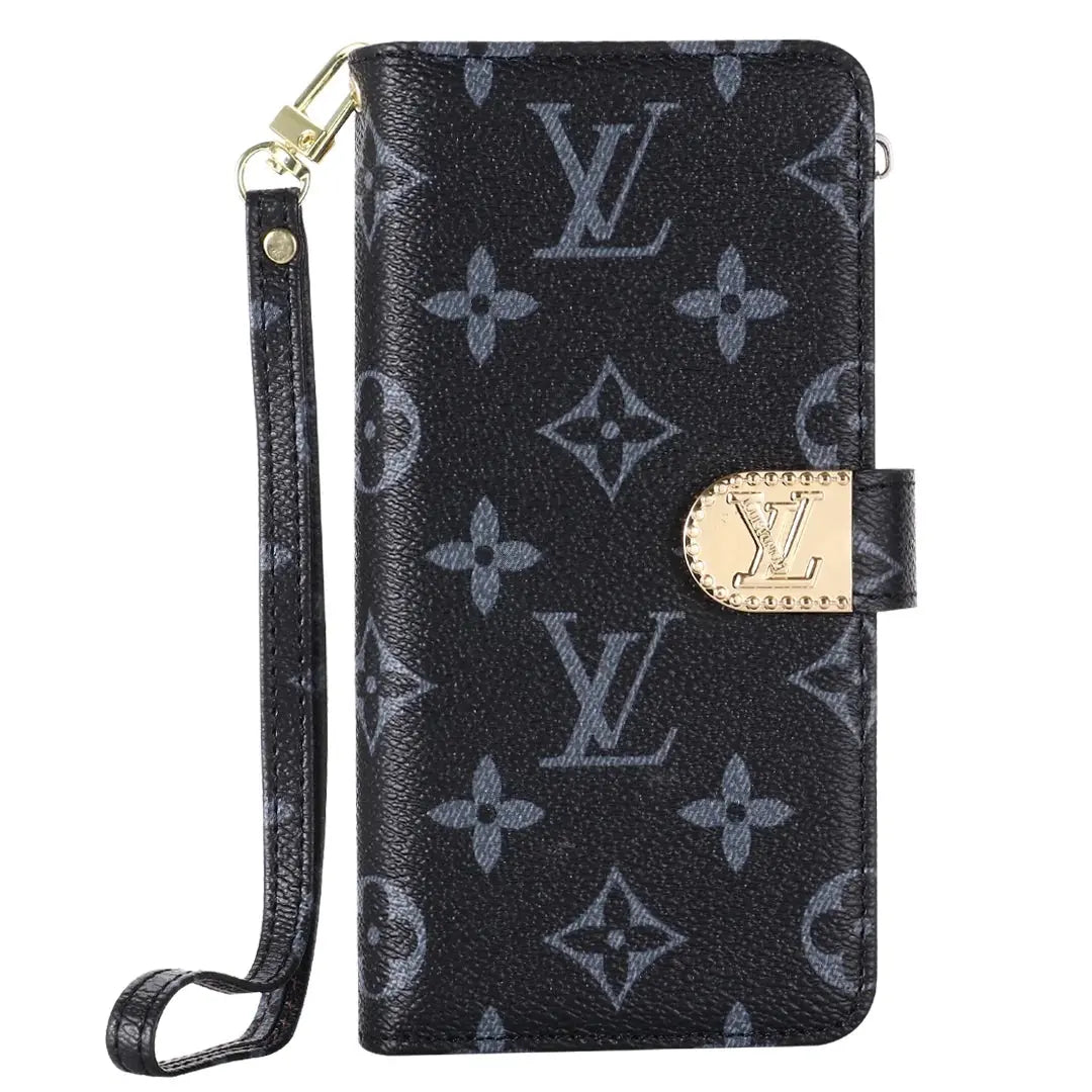 MONOGRAM CANVAS LEATHER WALLET SAMSUNG MOBILE PHONE CASE-1 mysite