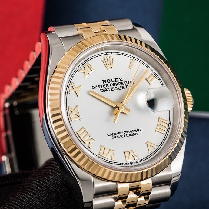 Automatic Watch for Men Replica DateJust Silver Rosegold  Dial 100513