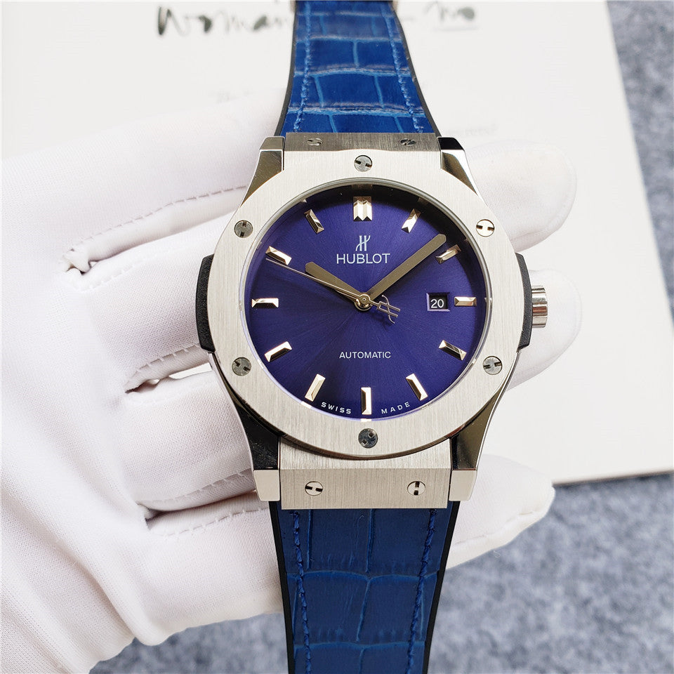 Luxury CLASSIC FUSION Automatic Watch for Men Mechanical Wristwatch Stainless Steel Leather Strap 42mm Dial