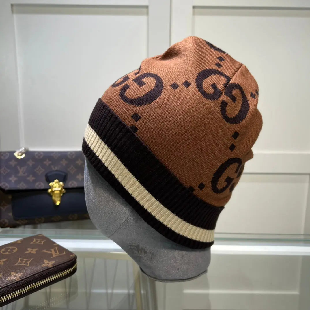 Classic GG Jacquard Wool Knit Beanie | Luxury Designer Winter Hat-s2 mysite