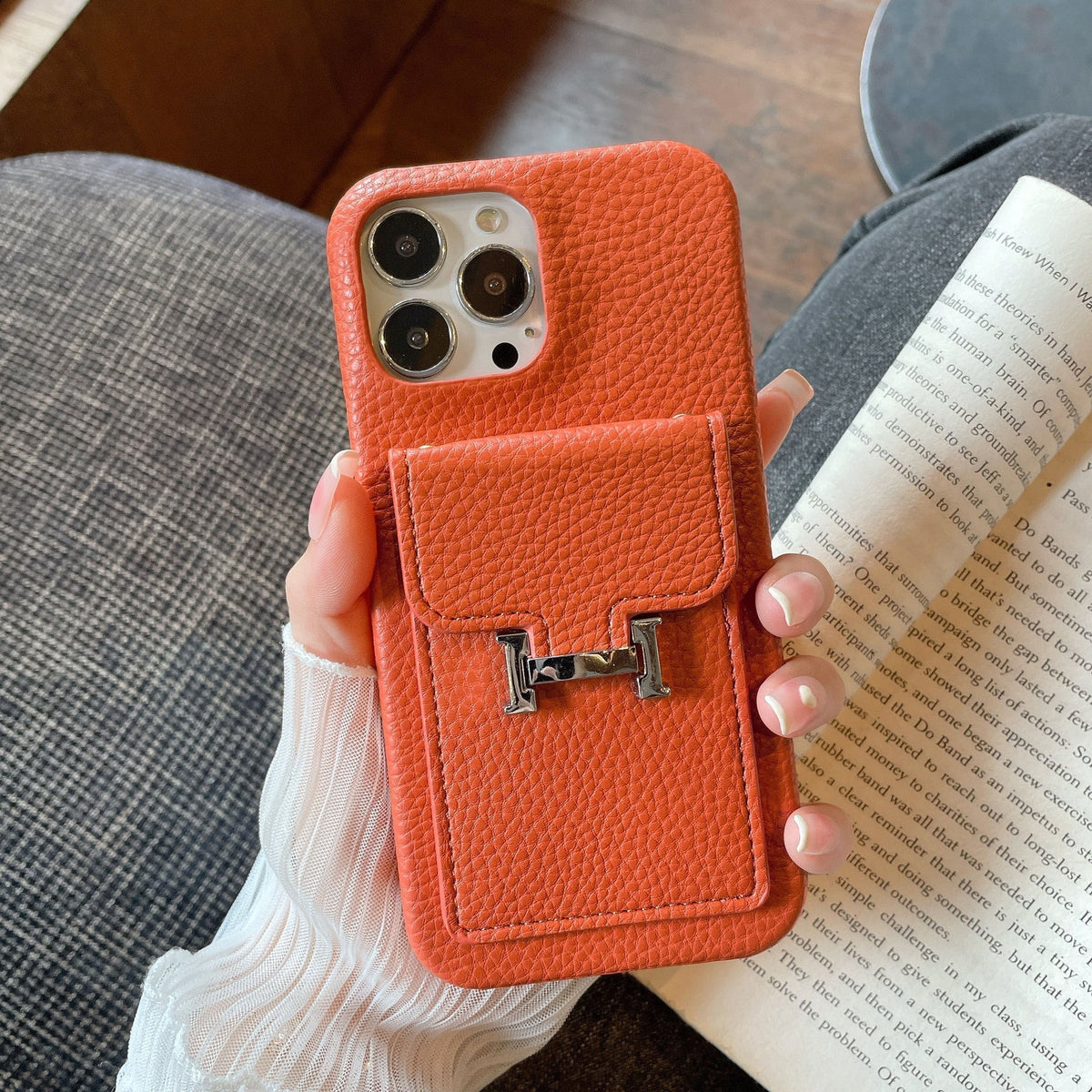 H Card Holder Leather iPhone Case mysite