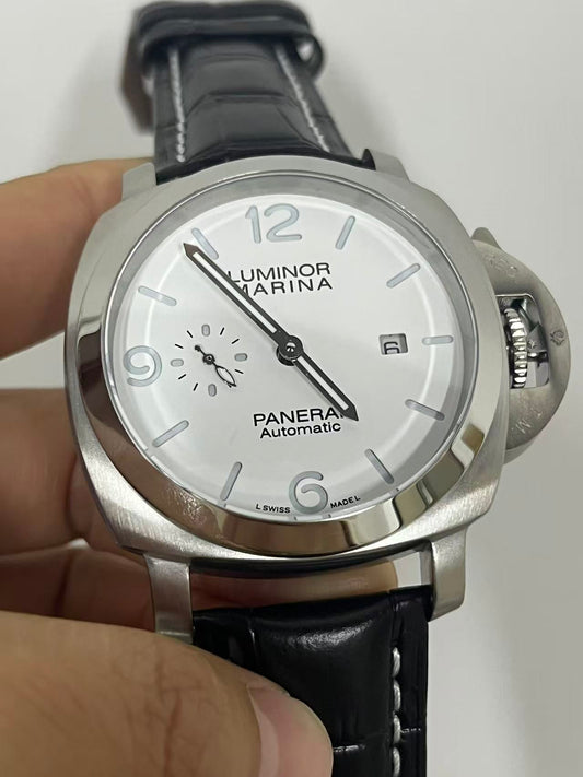 904l LUMINOR Stainless Steel Automatic Mechanical Watch Leather Strap Mens Watches 45MM