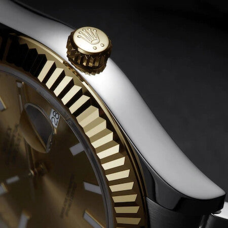 Automatic Watch for Men Replica DateJust  Gold Black Dial 40mm R061206