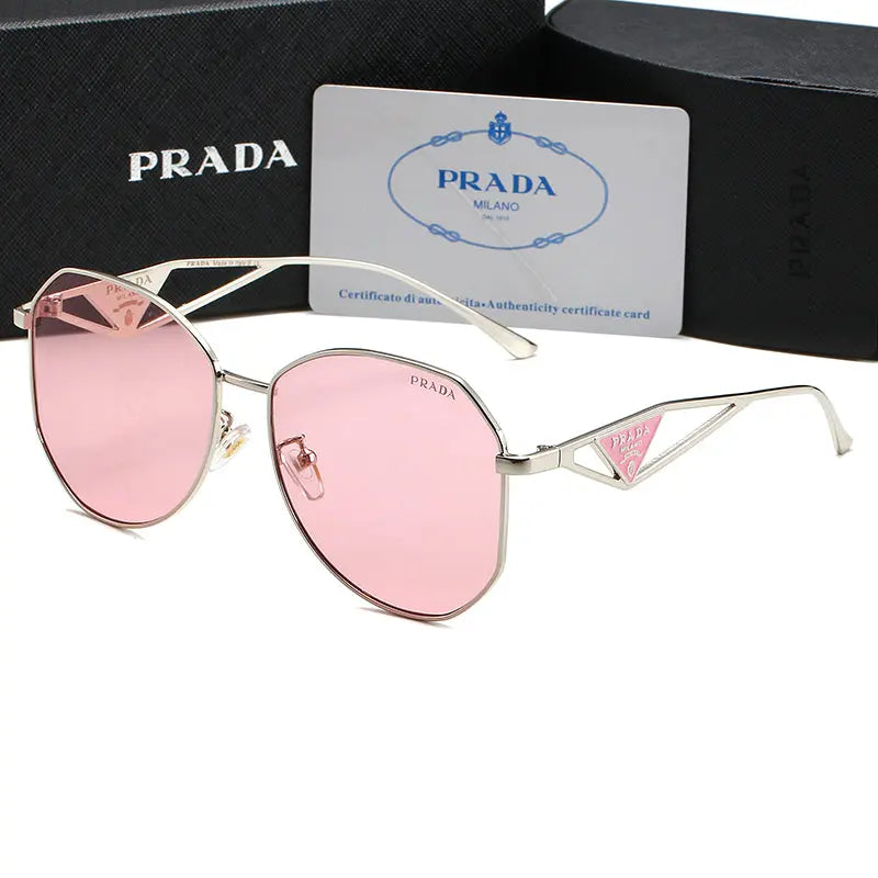 Unisex Triangle Logo Metal Sunglassess-sss62 mysite