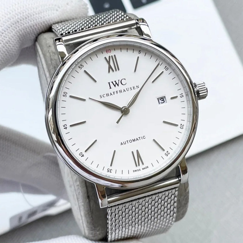Replica Portofino Automatic IW356505 Steel White Dial Milanese Mesh Bracelet 40mm