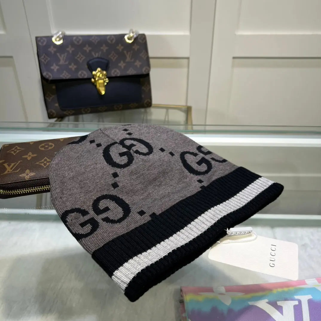 Classic GG Jacquard Wool Knit Beanie | Luxury Designer Winter Hat-s2 mysite