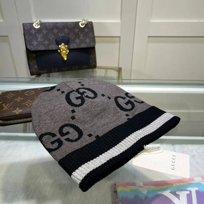 Classic GG Jacquard Wool Knit Beanie | Luxury Designer Winter Hat-s2 mysite