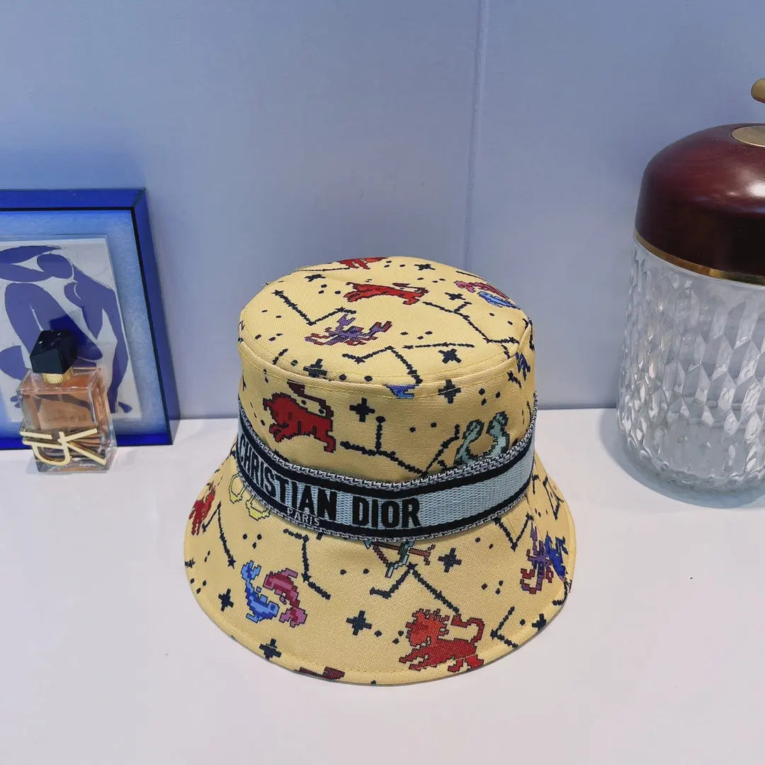 Vintage Oblique Webbing Bucket Hat | Luxury Designer Cotton Bucket Hat-s2 mysite