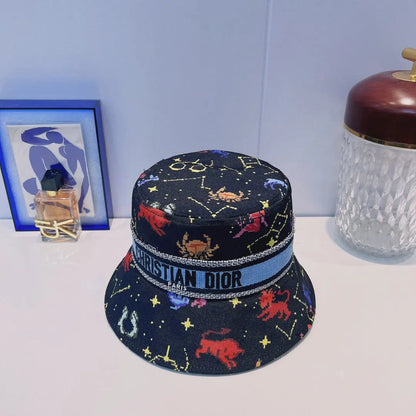 Vintage Oblique Webbing Bucket Hat | Luxury Designer Cotton Bucket Hat-s2 mysite