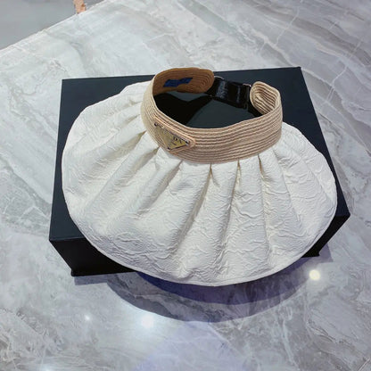 FashionFoldable Crinkled Cotton Sun Visor | Luxury Designer Summer Hat-s2 mysite