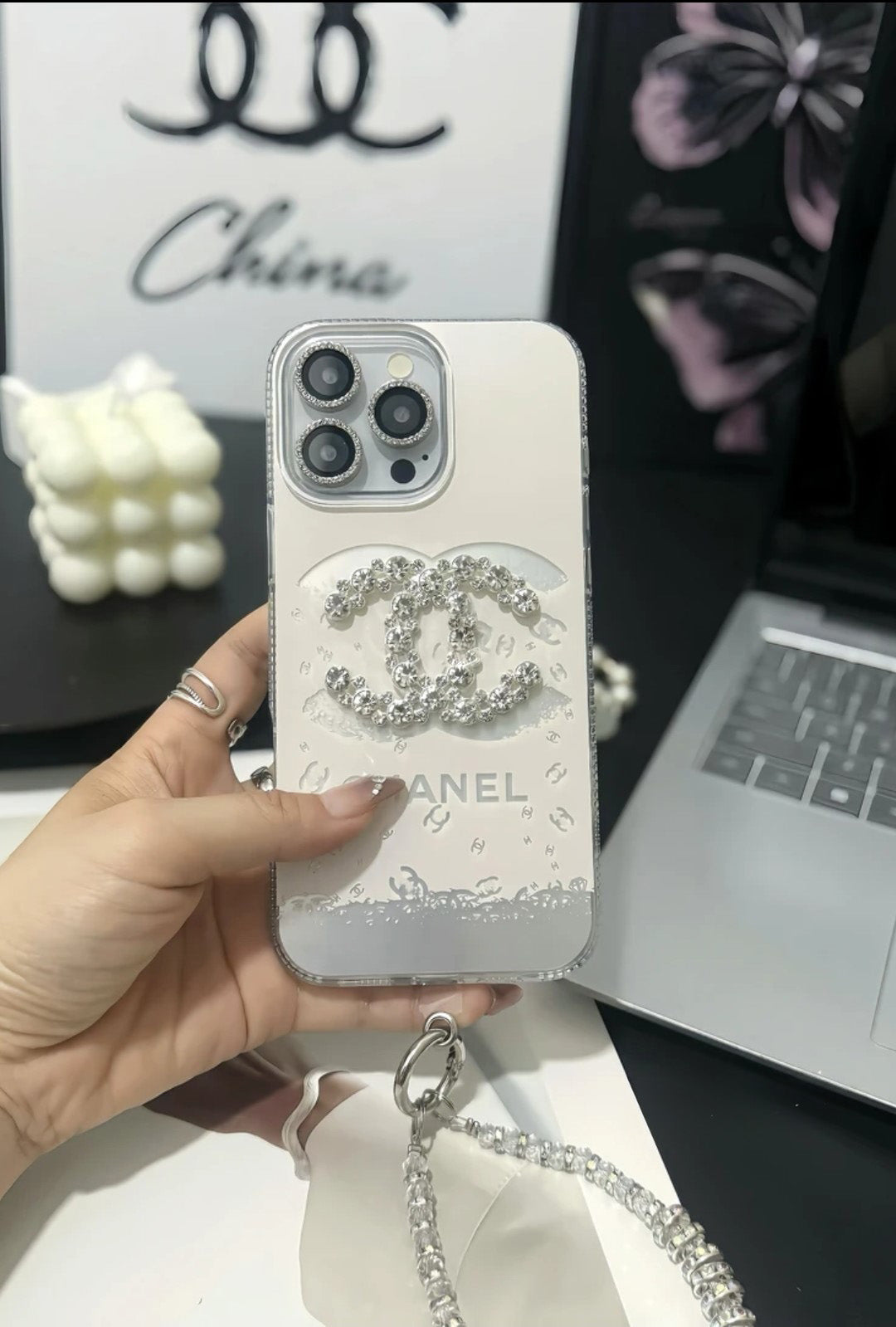 Elegant Luxury Crystal iPhone Case With Bracelet Strap mysite