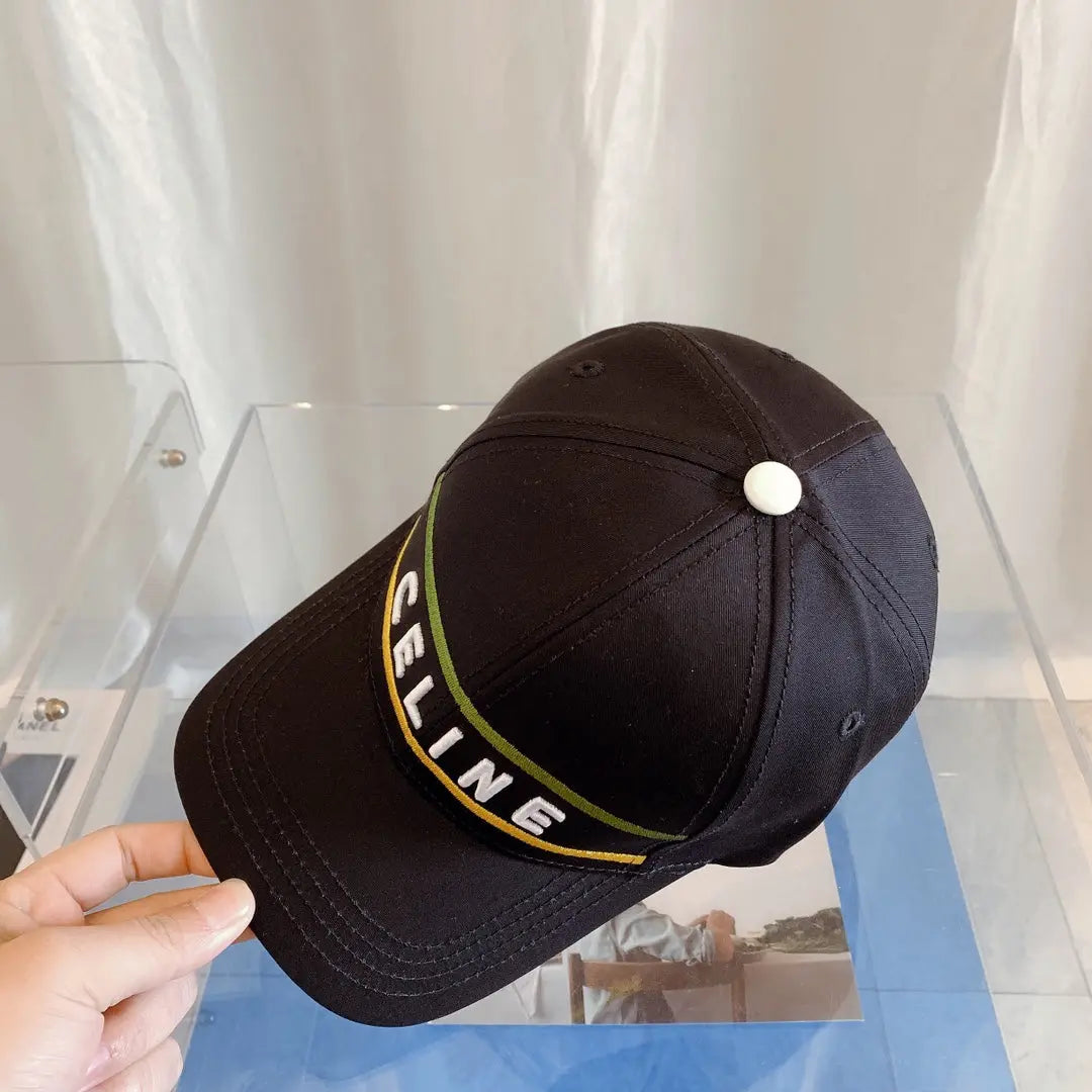 CELINE Embroidered Cotton Baseball Cap | Luxury Designer Adjustable Hat-s2 mysite