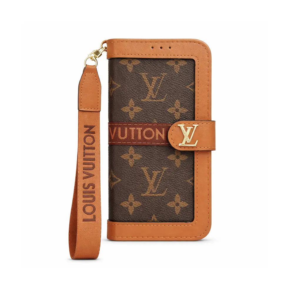 Luxury Luxury Pattern Wallet iPhone Case with Card Holder and Strap-s2 mysite