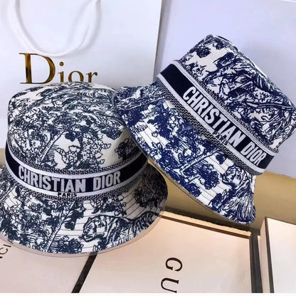 Classic Vintage Toile de Jouy Bucket Hat | Luxury Designer Hat-s2 mysite