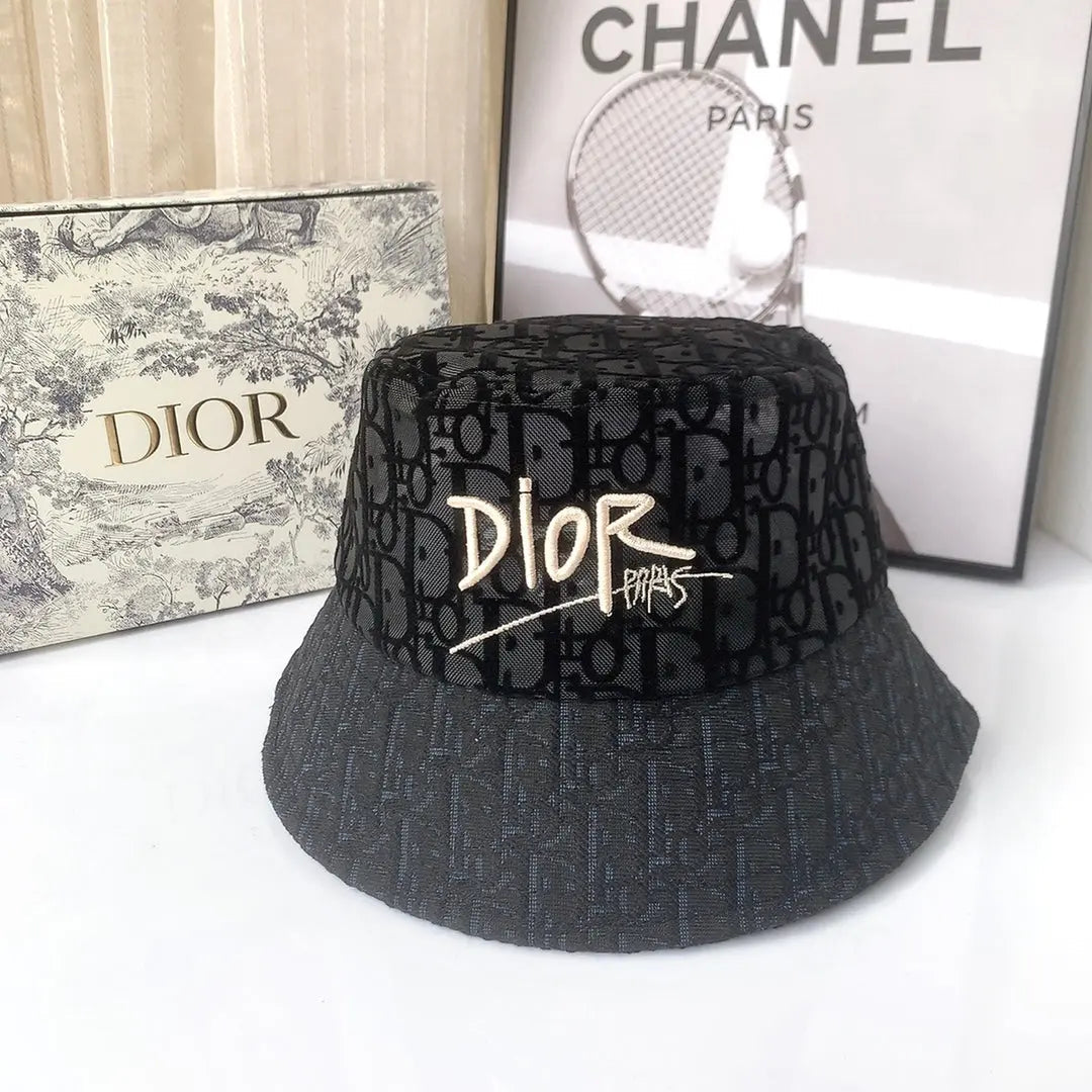 Classic Vintage Lace Flocked Bucket Hat-s2 mysite