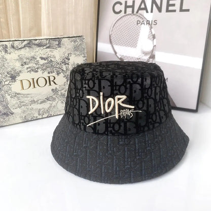 Classic Vintage Lace Flocked Bucket Hat-s2 mysite
