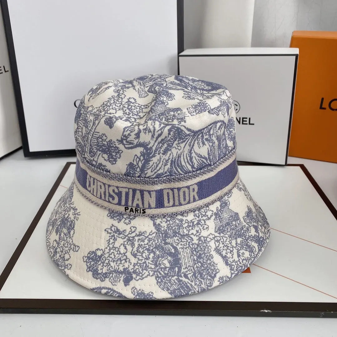 Classic Vintage Embroidered Webbing Pattern Bucket Hat-s2 mysite