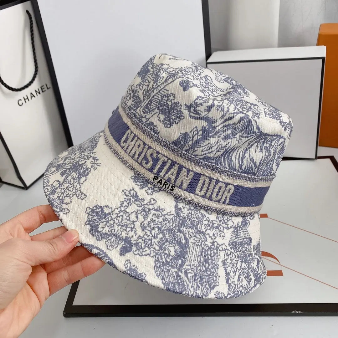 Classic Vintage Embroidered Webbing Pattern Bucket Hat-s2 mysite