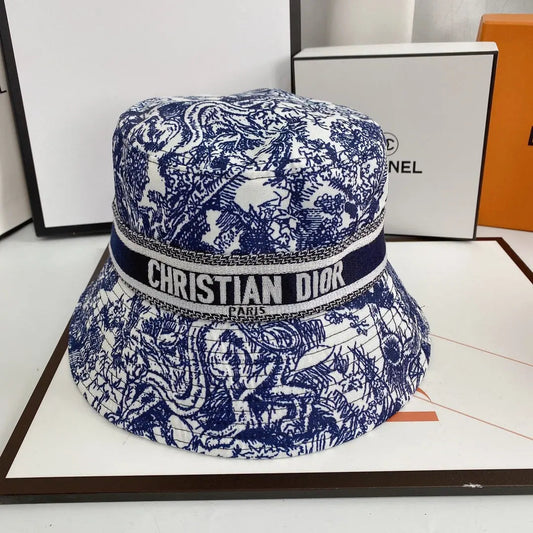 Classic Vintage Embroidered Webbing Pattern Bucket Hat-s2 mysite