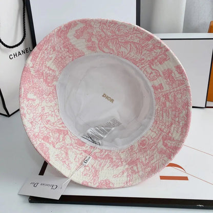 Classic Vintage Embroidered Webbing Pattern Bucket Hat-s2 mysite