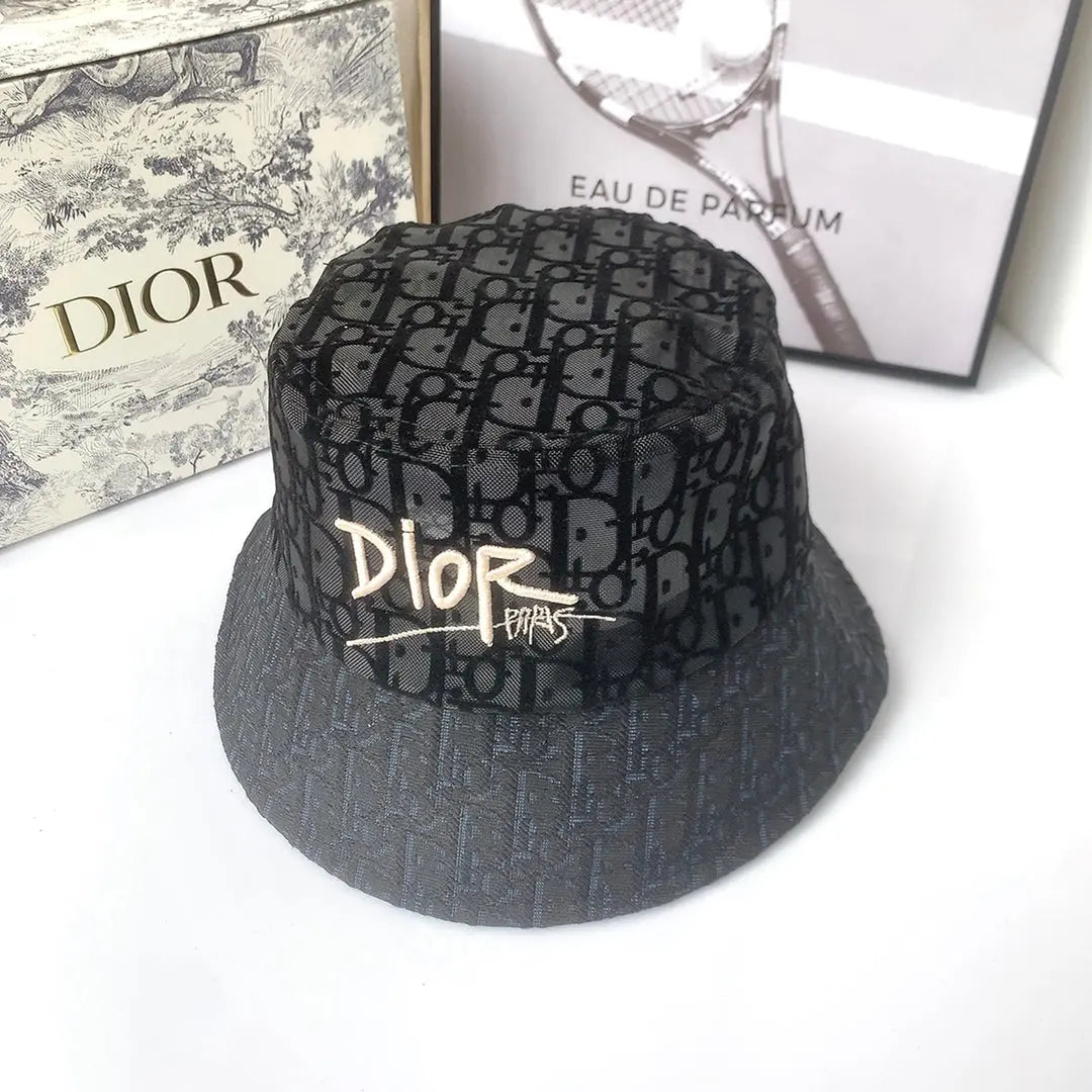 Classic Vintage Lace Flocked Bucket Hat-s2 mysite