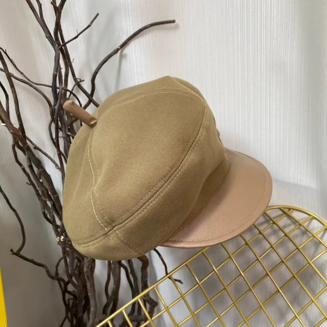 Classic GG Metal Logo Octagonal Flat Cap | Luxury Designer Cashmere Hat-s2 mysite