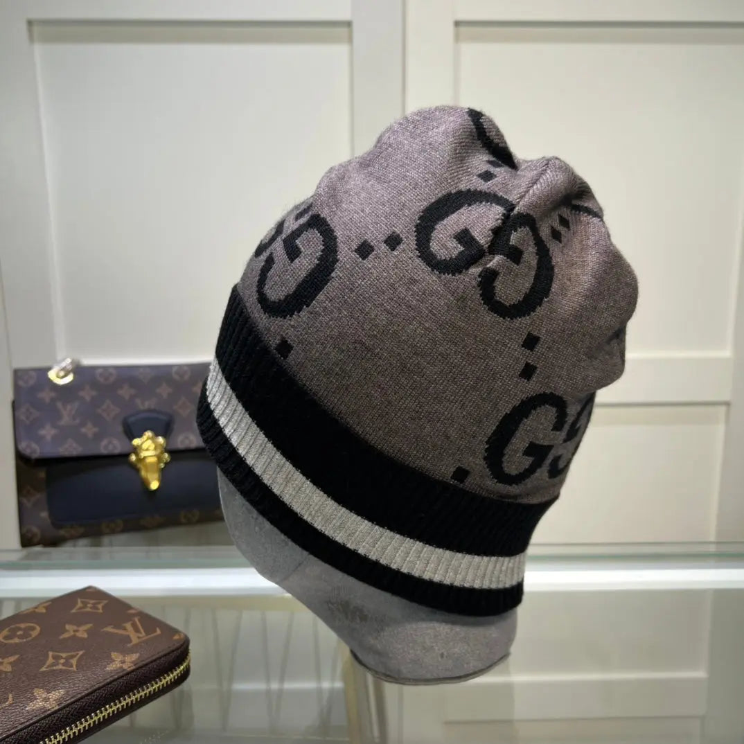 Classic GG Jacquard Wool Knit Beanie | Luxury Designer Winter Hat-s2 mysite