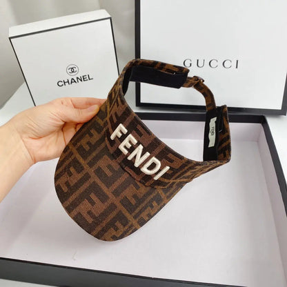 Luxury Logo Embroidered Cotton Sun Visor | Luxury Designer Adjustable Visor Hat-s2 mysite