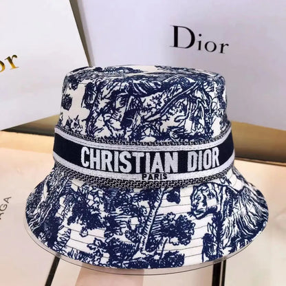 Classic Vintage Toile de Jouy Bucket Hat | Luxury Designer Hat-s2 mysite