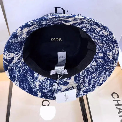 Classic Vintage Toile de Jouy Bucket Hat | Luxury Designer Hat-s2 mysite