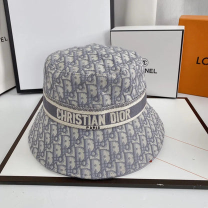 Vintage Oblique Logo Jacquard Bucket Hat for Men & Women-s2 mysite