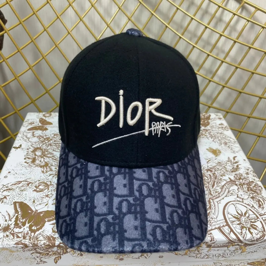 Vintage Oblique Wool Baseball Cap | Luxury Designer Hat-s2 mysite