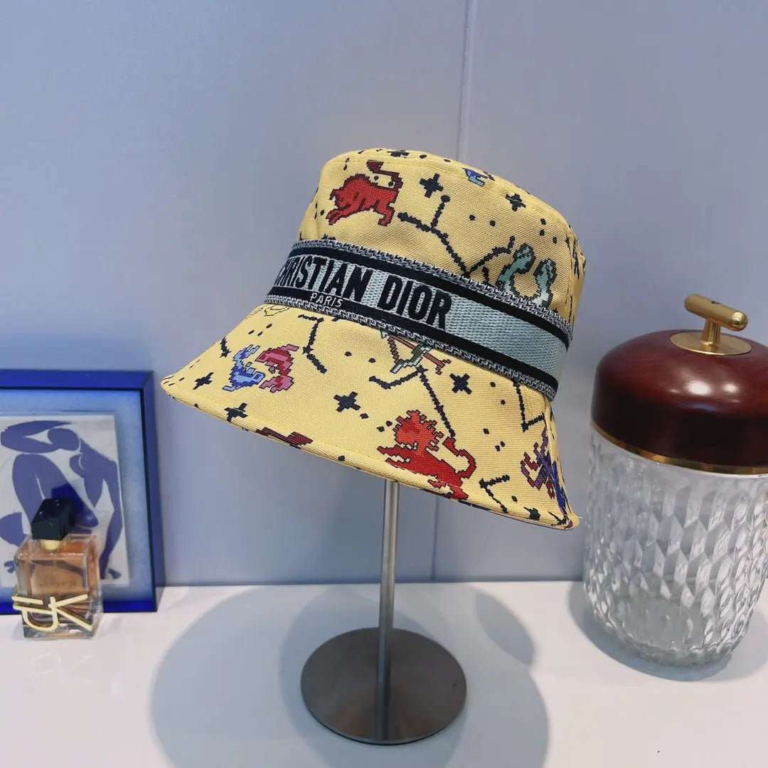 Vintage Oblique Webbing Bucket Hat | Luxury Designer Cotton Bucket Hat-s2 mysite