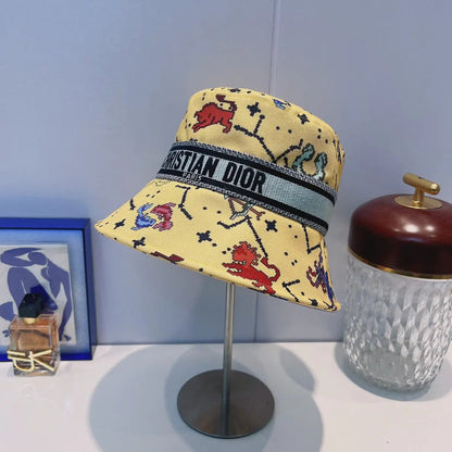 Vintage Oblique Webbing Bucket Hat | Luxury Designer Cotton Bucket Hat-s2 mysite