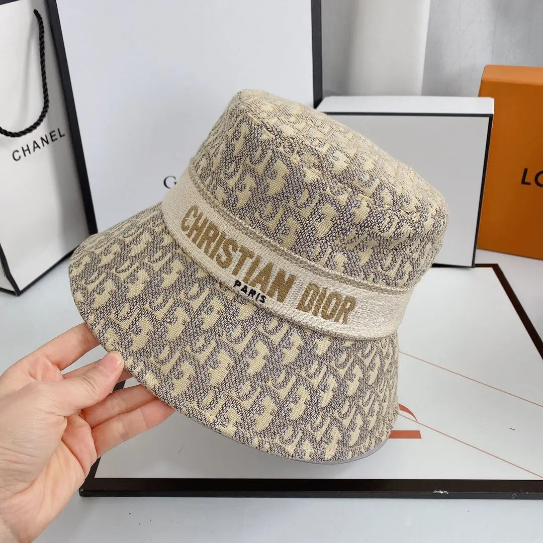 Vintage Oblique Logo Jacquard Bucket Hat for Men & Women-s2 mysite
