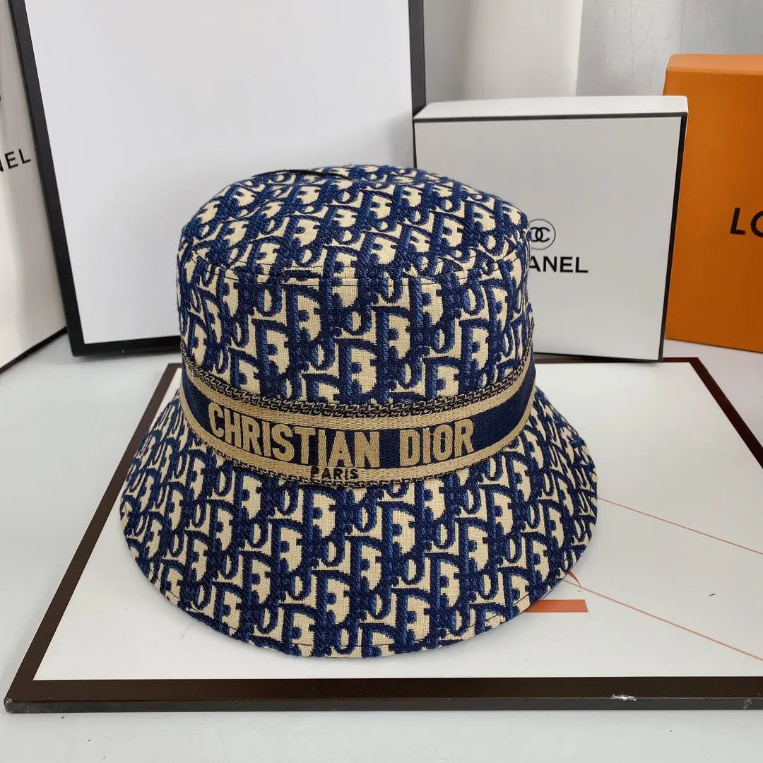 Vintage Oblique Logo Jacquard Bucket Hat for Men & Women-s2 mysite