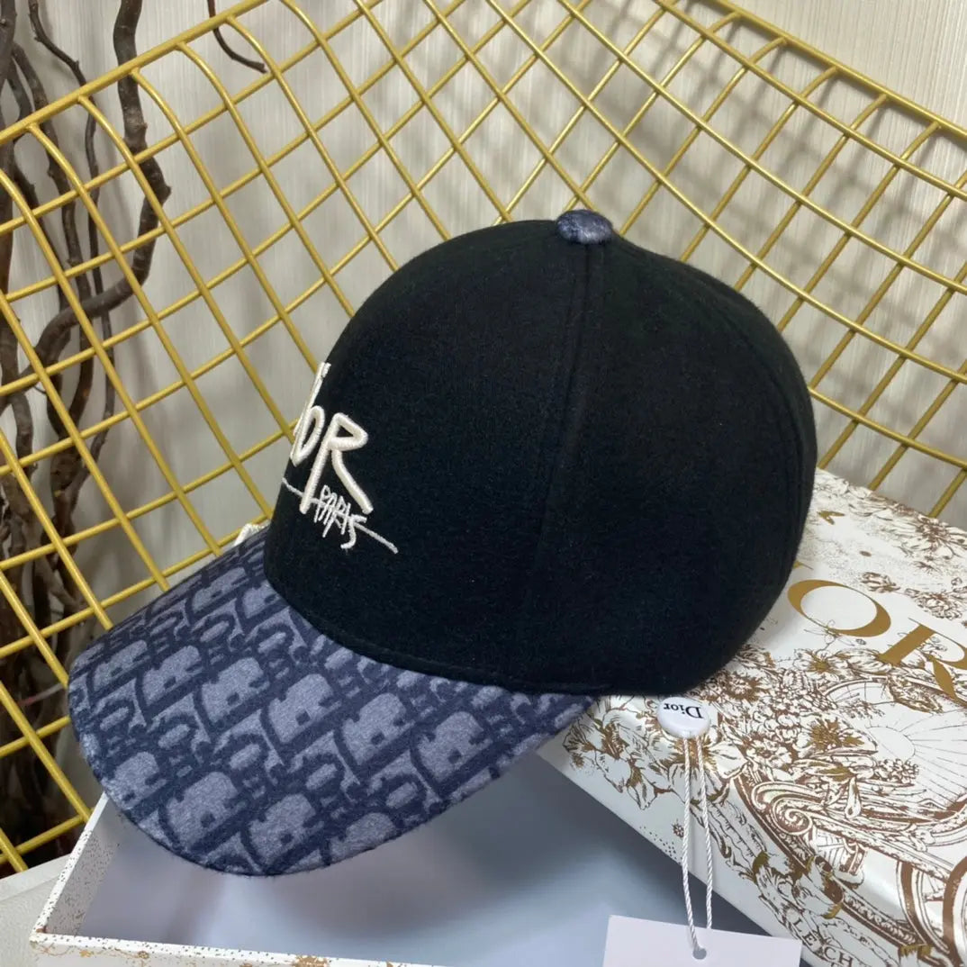 Vintage Oblique Wool Baseball Cap | Luxury Designer Hat-s2 mysite