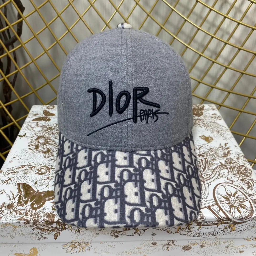 Vintage Oblique Wool Baseball Cap | Luxury Designer Hat-s2 mysite