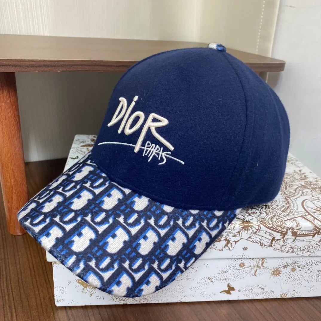 Vintage Oblique Wool Baseball Cap | Luxury Designer Hat-s2 mysite