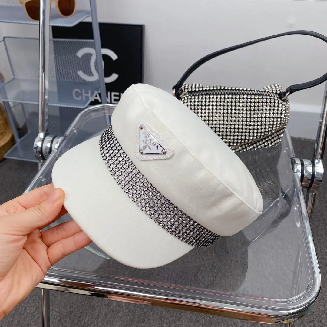 Fashion Triangle Logo Cotton Beret | Luxury Designer French Hat-s2 mysite